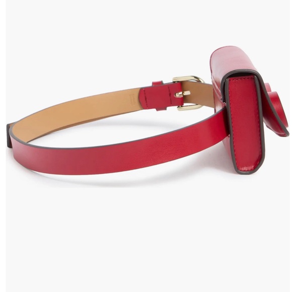 Kate spade ♠️ Adjustable belt bag-Garnet Red with Gold hardware -size S/M - Picture 12 of 15